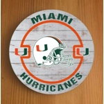 Miami Hurricane Round Coasters x 6