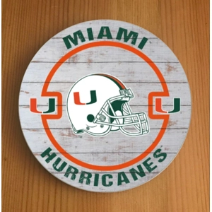 Miami Hurricane Round Coasters x 6