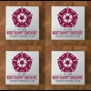 Northamptonshire GLASS Coasters x 4