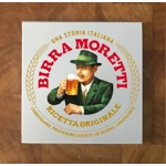 Birra Moretti GLASS Coasters x 4