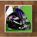 Baltimore Ravens GLASS Coasters x 4