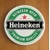 Heineken Round Coasters x 6