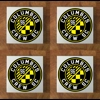 Columbus Crew GLASS Coasters x 4