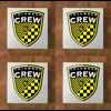 Columbus Crew GLASS Coasters x 4