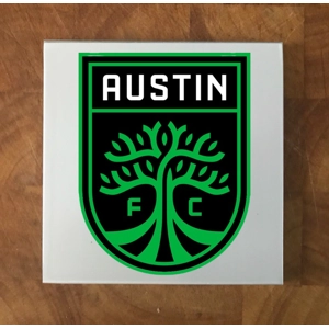Austin FC GLASS Coasters x 4