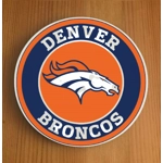 Denver Broncos Round Coasters x 6