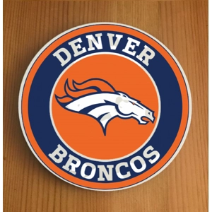 Denver Broncos Round Coasters x 6