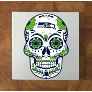 Seattle Seahawks GLASS Coasters x 4