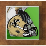 New Orleans Saints GLASS Coasters x 4