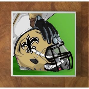 New Orleans Saints GLASS Coasters x 4