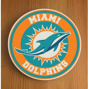 Miami Dolphins Round Coasters x 6