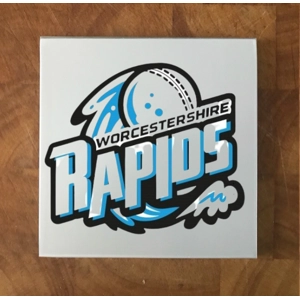 Worcestershire Rapids GLASS Coasters x 4