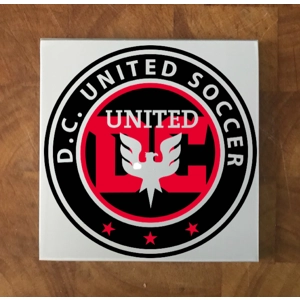 DC United GLASS Coasters x 4