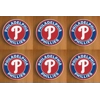Philadelphia Phillies Round Coasters x 6
