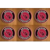 Arizona Cardinals Round Coasters x 6