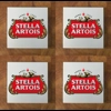 Stella Artois GLASS Coasters x 4