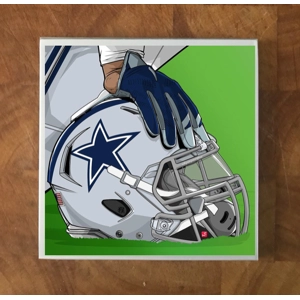 Dallas Cowboys GLASS Coasters x 4