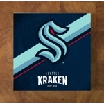 Seattle Kraken GLASS Coasters x 4