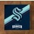 Seattle Kraken GLASS Coasters x 4