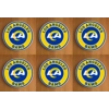 Los Angeles Rams Round Coasters x 6