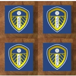 Leeds Utd GLASS Coasters x 4