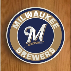 Milwaukee Brewers Round Coasters x 6