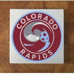 Colorado Rapids GLASS Coasters x 4