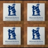 Warwickshire GLASS Coasters x 4