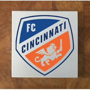 FC Cincinnati GLASS Coasters x 4