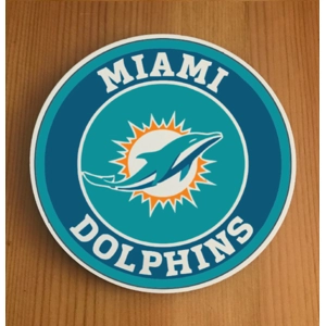 Miami Dolphins Round Coasters x 6