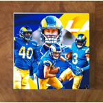 Los Angeles Rams GLASS Coasters x 4