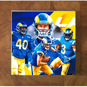 Los Angeles Rams GLASS Coasters x 4