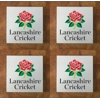 Lancashire GLASS Coasters x 4