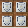 Hampshire GLASS Coasters x 4