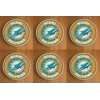 Miami Dolphins Round Coasters x 6