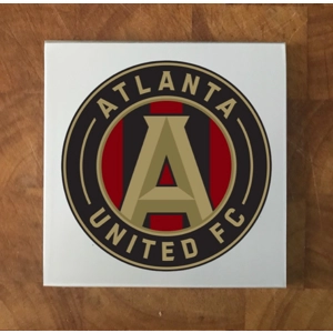 Atlanta United GLASS Coasters x 4