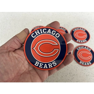 Chicago Bears Round Coasters x 6 with FREE Presentation Box