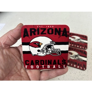 Arizona Cardinals Coasters x 6 with FREE Presentation Box