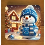 Detroit Lions Christmas Coasters x 6