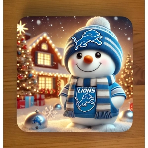 Detroit Lions Christmas Coasters x 6
