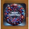 Buffalo Bills Christmas Coasters x 6