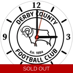 Derby County Glass Clock