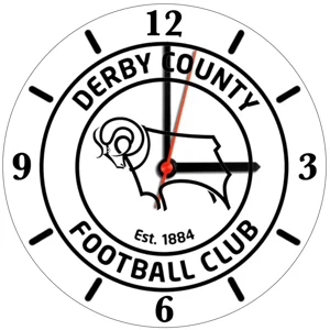 Derby County Glass Clock