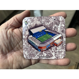 Leeds Utd Elland Road Square Coasters x 6
