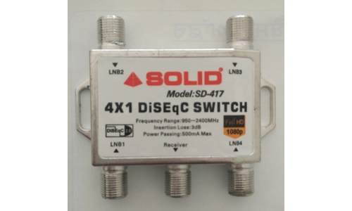 Solid DiSEqC Switch 4 in 1 Full HD Satellite LNB Multi-Switch