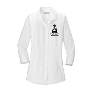 Red House® Ladies 3/4-Sleeve Nailhead Non-Iron Shirt