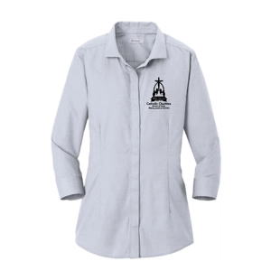 Red House® Ladies 3/4-Sleeve Nailhead Non-Iron Shirt