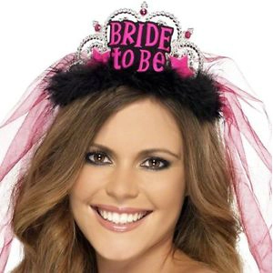 Bride to Be Tiara - Black/Pink