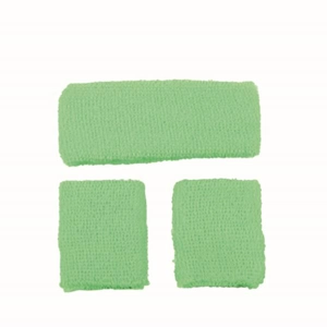 80's Sweatband & Wristbands - Neon Green