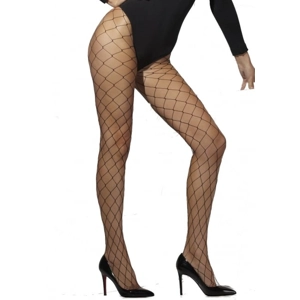 Diamond Net Tights - Black